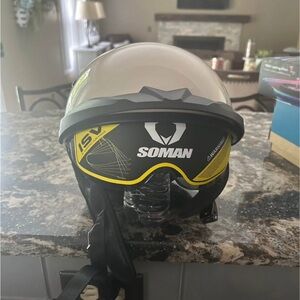 DOT approved Soman helmet. Brand new in box-never worn. Size M